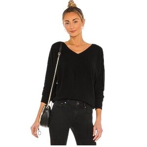 Autumn Cashmere Black Cashmere Dolman Sleeve Sweater Size XS